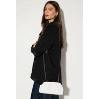 MissPap Women's Small Ruched Clutch Bag in White