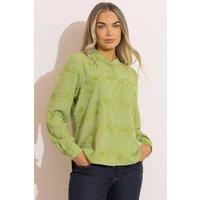 Klass. Women's Embroidered Floral Blouse in Green | Size: 18