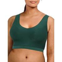 Chantelle Women's SoftStretch V-Neck Padded Crop Top in Green | Size: 8-10