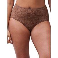 Chantelle Women's Easy Feel Norah High Waisted Covering Full Brief in Brown | Size: 12