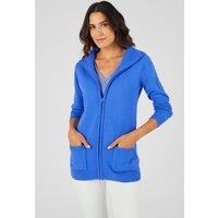 Damart Women's Zip front knit cardigan for comfortable everyday layering in Blue | Size: 18-20