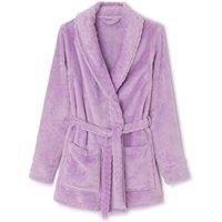 Damart Women's Soft Thermal Fleece Short Dressing Gown For Everyday Comfort in Purple | Size: 2XL