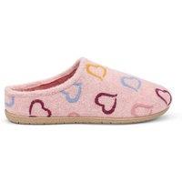 Hotter Women's 'Season' Felt Slippers in Light Pink | Size: 7