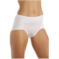 Camille Women's Two Pack High Waist Control Briefs in White | Size: 16