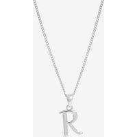 Simply Silver Women's Sterling Silver 925 Initial Pendant - R