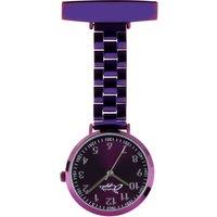 Annie Apple Women's Meraki Silver, Purple Link Nurses Fob Watch