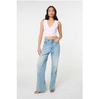 Pink Vanilla Women's Pink V Neck Lace Crop Top | Size: Medium