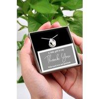 Mia Gioielli Women's Sterling Silver Freshwater Pearl Pendant Necklace Thank You Gift | Size: 45 cm