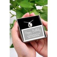 Mia Gioielli Women's Sterling Silver Freshwater Pearl Pendant Necklace Happy Birthday Gift | Size: 45 cm
