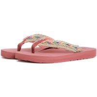 Weird Fish Women's Adila Braided Flip Flops in Rose Gold | Size: 7