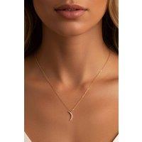 MUCHV Women's Gold Crescent Moon Necklace