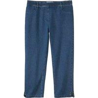 Atlas For Women Women's Stretch Cropped Treggings in Blue | Size: 26