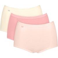 Sloggi Women's Basic+ Maxi 3 Pack Briefs in Pink | Size: 26