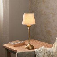 Pagazzi Fable Antique Brass Led Rechargeable Touch Table Lamp in Gold