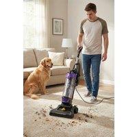 Living and Home 4.2L Bagless Upright Vacuum Cleaner with 5 Height, 3 Heads, Washable Foam Filter in Purple