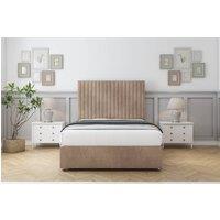 Comfort Beds Denver Naples Divan Set 2 Drawers-26 Headboard in Light Brown | Size: Double