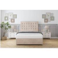 Comfort Beds Savannah Naples Divan Set 2 Drawers-54 Headboard in Light Sand | Size: Small Double