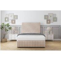 Comfort Beds Khloe Naples Divan Set 2 Drawers-54 Headboard-Footboard in Light Sand | Size: Small Double