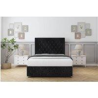 Comfort Beds Winchester Naples Divan With Mattress 2 Drawers Foot-End -54 Headboard-Footboard in Black | Size: Small Double