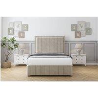 Comfort Beds Arizona Plush Divan With Mattress 2 Drawers Left Side -54 Headboard-Footboard in Cream | Size: Double