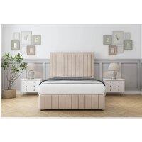 Comfort Beds Arizona Naples Divan Set 2 Drawers-54 Headboard-Footboard in Light Sand | Size: King