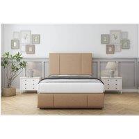 Comfort Beds Arya Dumfries Divan Set No Drawers-54 Headboard-Footboard in Light Brown | Size: Super King