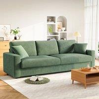 Dprodo Deep 4 Seat Sofa, 256cm Mid Century Modern Couches in Green | Size: 2 Pack
