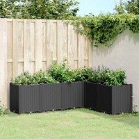 Berkfield Home Garden Planter Black 160x120x53 cm PP | Size: 160 x 120 x 53 cm