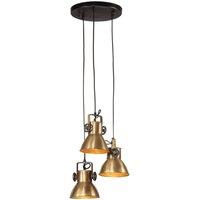 Berkfield Home Hanging Lamp 25 W Antique Brass 30x30x100 cm E27 in Brown | Size: 30 x 30 x 100 cm