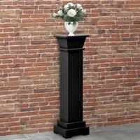 Berkfield Home Classic Square Pillar Plant Stand Black 17x17x66 cm MDF | Size: 17 x 17 x 66 cm