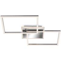 BRILONER Chrome Aluminium 40W CCT LED Wall & Ceiling Light in Silver