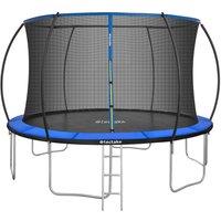 tectake Trampoline Jumpy With Safety Net, Padded Edges & Ladder - 366 Cm