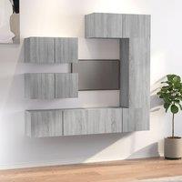 Berkfield Home 6 Piece TV Cabinet Set Grey Sonoma Engineered Wood