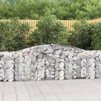 Berkfield Home Arched Gabion Baskets 20 pcs 400x30x80/100 cm Galvanised Iron in Silver