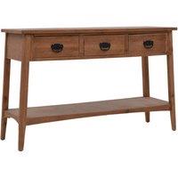 Berkfield Home Console Table Solid Fir Wood 126x40x77.5 cm Brown