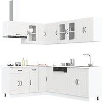 Berkfield Home 11 Piece Kitchen Cabinet Set Kalmar White Engineered Wood