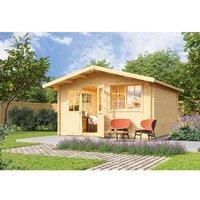 Lasita Maja Ltd Norderney 3-Log Cabin, Garden Room, Home Office - L444.6xW480xH256.5cm in Light Oak