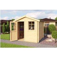 Lasita Maja Ltd Wels 2-Log Cabin, Garden Room, Home Office - L263.7xW250xH233.7 cm in Light Brown