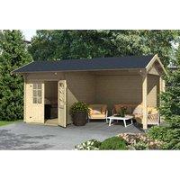 Lasita Maja Ltd Kenzo 300-Log Cabin, Garden Room, Home Office - L580xW389.3xH273.6 cm in Light Brown