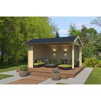 Lasita Maja Ltd San Diego-Log Cabin, Garden Room, Home Office - L389xW465xH273.6 cm in Brown