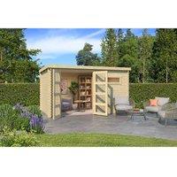 Lasita Maja Ltd Augusta-Log Cabin, Garden Room, Home Office - L400xW254.9xH216.6 cm in Light Brown