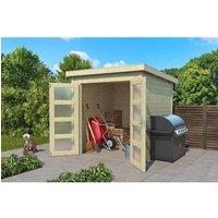 Lasita Maja Ltd Zambezi 1-Log Cabin, Garden Room, Home Office - L220xW224.6xH210.9 cm in Brown