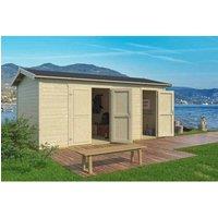 Lasita Maja Ltd Tuvalu XL-Log Cabin, Garden Room, Home Office - L540xW331.2xH250.8 cm in Natural
