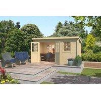 Lasita Maja Ltd Amira 175-Log Cabin, Garden Room, Home Office - L400xW231.1xH210.9 cm in Light Tan