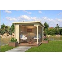 Lasita Maja Ltd Buffalo 275-Log Cabin, Garden Room, Home Office - L315xW323.9xH245.1cm in Light Tan