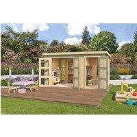 Lasita Maja Ltd Zambezi XL-Log Cabin, Garden Room, Home Office - L400xW259.7xH210.9 cm in Light Tan