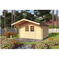 Lasita Maja Ltd Viljandi 34-Log Cabin, Garden Room, Home Office - L339.7xW445xH245.1cm in Light Tan