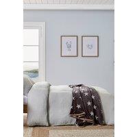 Helena Springfield 'Muslin' Cotton Duvet Cover Set in Silver | Size: Double