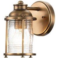 Netlighting Kichler Ashland Bay Wall Lamp Natural Brass IP44 in Yellow