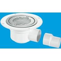 McAlpine TSG50SS-SL-SC 50mm Water Seal Trapped Gully, Clamp Ring & Cover P in White